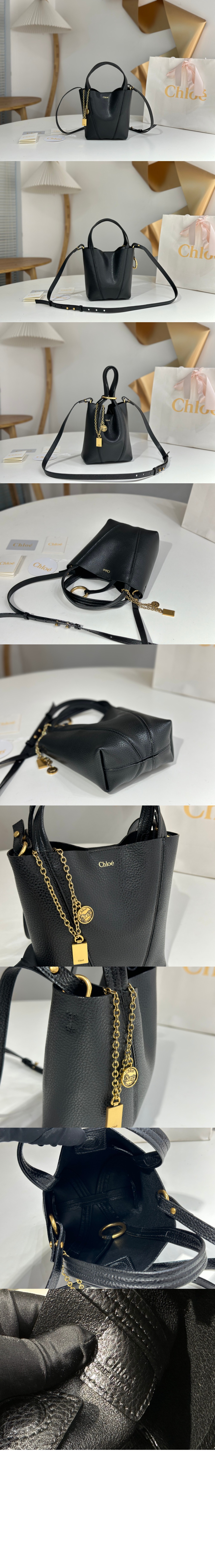 미러급레플리카사이트 | 명품레플리카 전문 쇼핑몰  | A퀄리티 - 그레인드 가죽 스몰 Chloé Spin 토트백 SS812 &gt; 끌로에