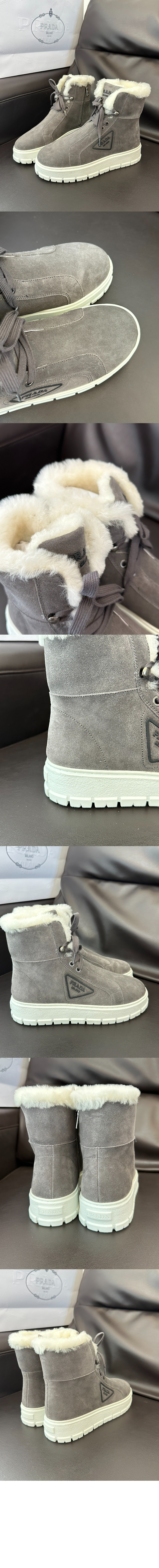 미러급레플리카사이트 | 명품레플리카 전문 쇼핑몰  | A퀄리티 - 스웨이드 레이스업 부티 스니커즈 양털 부츠 1T492M &gt; 프라다