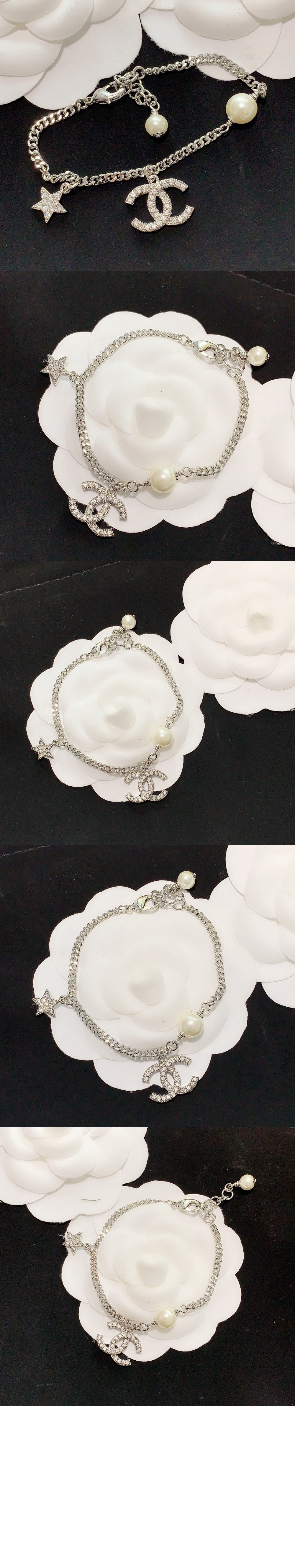 미러급레플리카사이트 | 명품레플리카 전문 쇼핑몰  | A퀄리티 - CC 스타 실버 크리스탈  브레이슬릿  AB3556 &gt; 샤넬