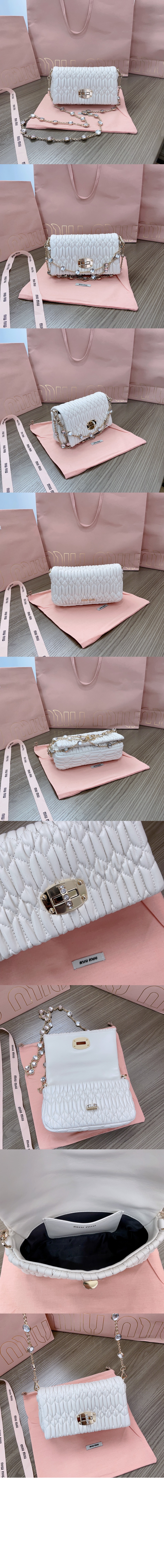 미러급레플리카사이트 | 명품레플리카 전문 쇼핑몰  | A퀄리티 - 미우 크리스털 나파 가죽 및 크리스털 미니백 5BP079 &gt; 미우미우