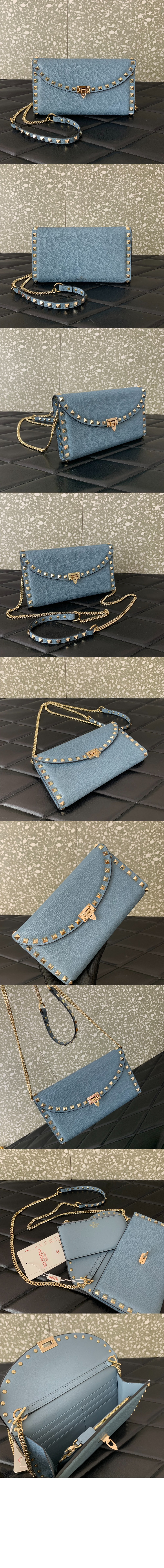 미러급레플리카사이트 | 명품레플리카 전문 쇼핑몰  | A퀄리티 - 락스터드 그레인 송아지 가죽 체인 지갑 &gt; 발렌티노