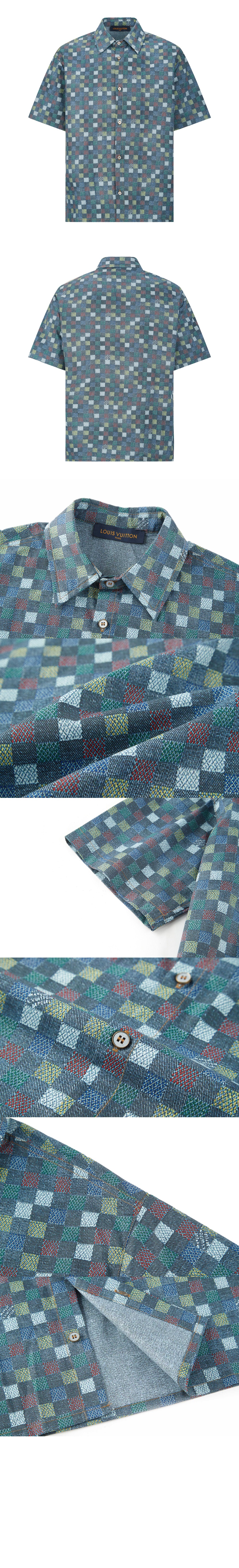 미러급레플리카사이트 | 명품레플리카 전문 쇼핑몰  | A퀄리티 - 다미에 샴브레이 쇼트 슬리브드 셔츠 &gt; 루이비통
