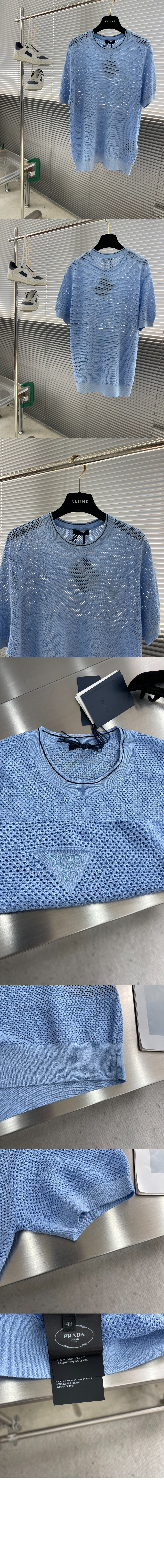 미러급레플리카사이트 | 명품레플리카 전문 쇼핑몰  | A퀄리티 - 쇼트 슬리브 실크 및 코튼 스웨터 &gt; 프라다
