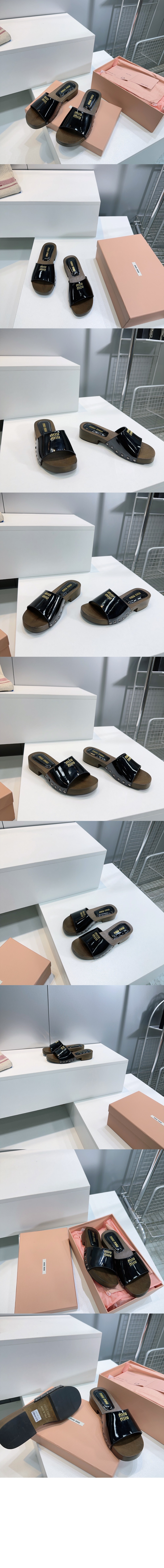 미러급레플리카사이트 | 명품레플리카 전문 쇼핑몰  | A퀄리티 - 페이턴트 가죽 클로그 5Z425E &gt; 미우미우