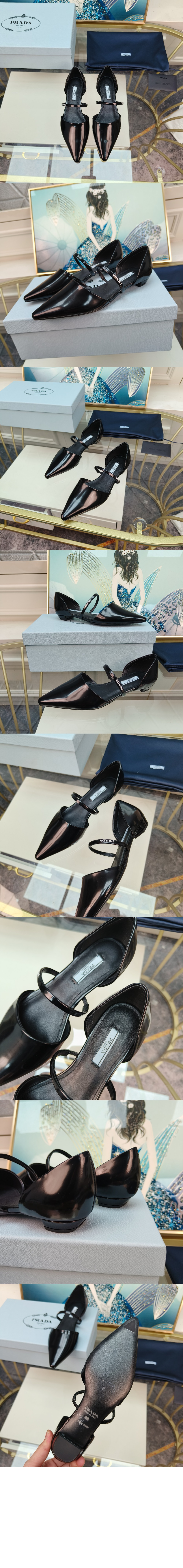 미러급레플리카사이트 | 명품레플리카 전문 쇼핑몰  | A퀄리티 - 로고 스트랩 레더 플랫 슈즈 1F519M &gt; 프라다