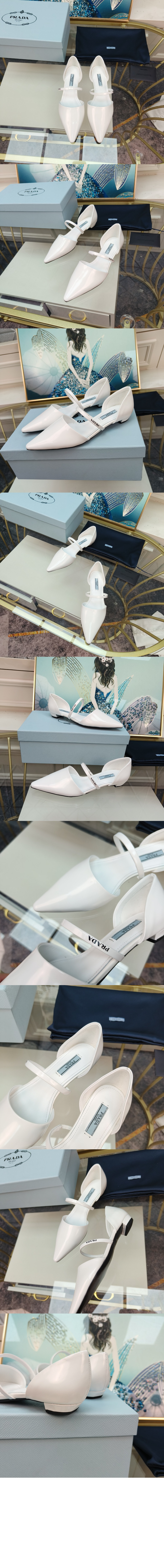 미러급레플리카사이트 | 명품레플리카 전문 쇼핑몰  | A퀄리티 - 로고 스트랩 레더 플랫 슈즈 1F519M &gt; 프라다