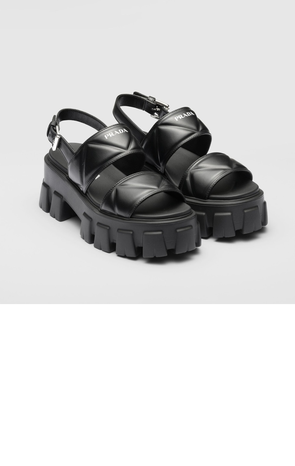 미러급레플리카사이트 | 명품레플리카 전문 쇼핑몰  | A퀄리티 - 모놀리스 레더 스트랩 통굽 샌들 1X040N &gt; 프라다