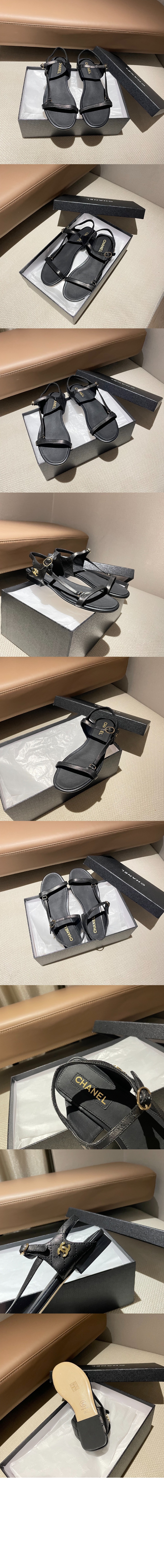 미러급레플리카사이트 | 명품레플리카 전문 쇼핑몰  | A퀄리티 - CC로고 스트랩 샌들 G46422 > 샤넬