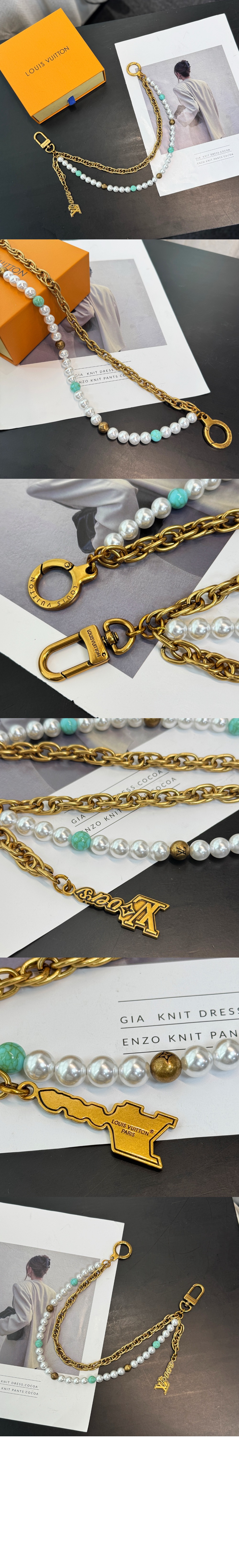 미러급레플리카사이트 | 명품레플리카 전문 쇼핑몰  | A퀄리티 - 펄 (Pearls) 체인 벨트 & 백 참 M02097 &gt; 루이비통