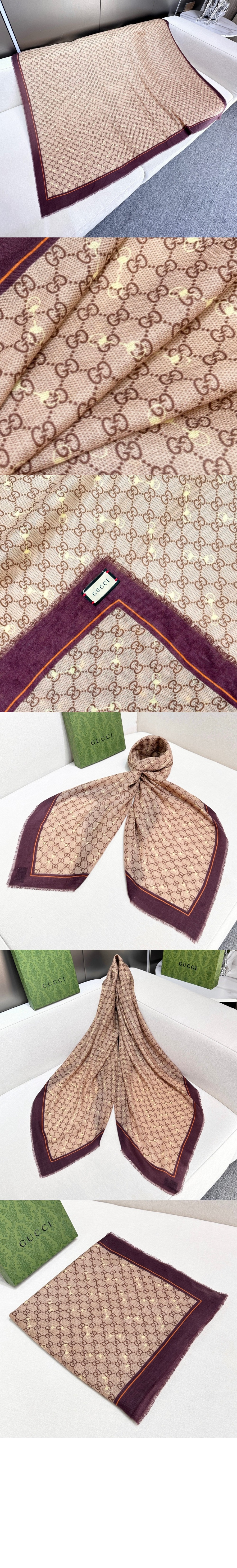 미러급레플리카사이트 | 명품레플리카 전문 쇼핑몰  | A퀄리티 - GG 프린트 홀스빗 실크 숄 662577 &gt; 구찌