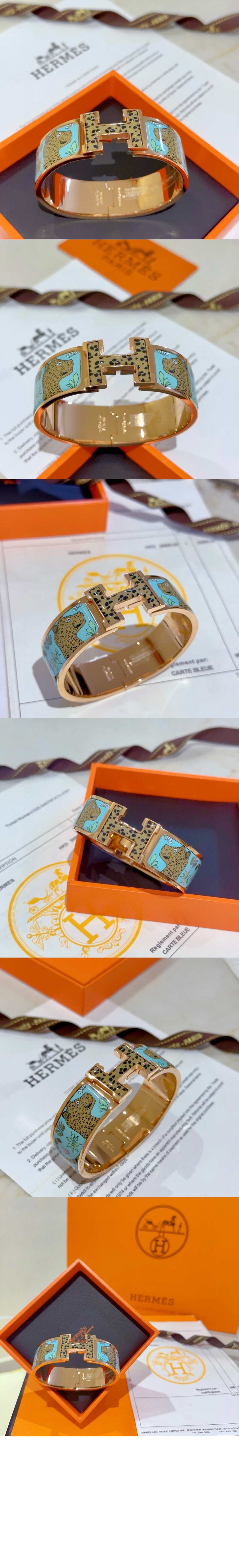 미러급레플리카사이트 | 명품레플리카 전문 쇼핑몰  | A퀄리티 - Clic Clac H Les Leopards 팔찌 &gt; 에르메스