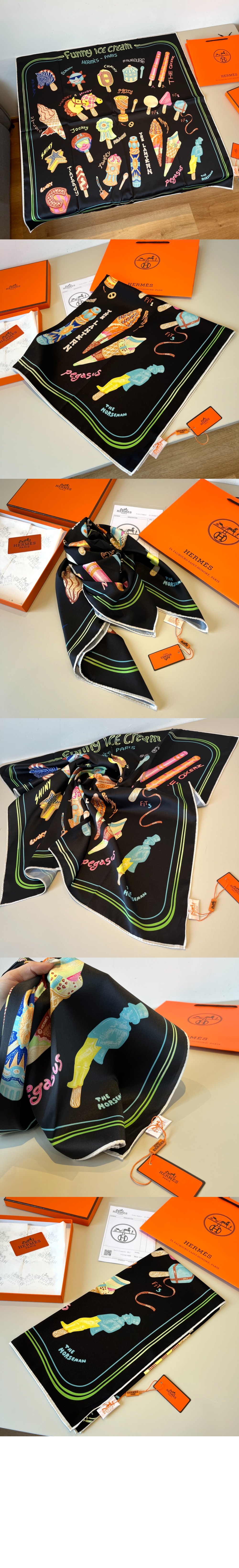 미러급레플리카사이트 | 명품레플리카 전문 쇼핑몰  | A퀄리티 - Funny Ice Cream 스카프 90 &gt; 에르메스