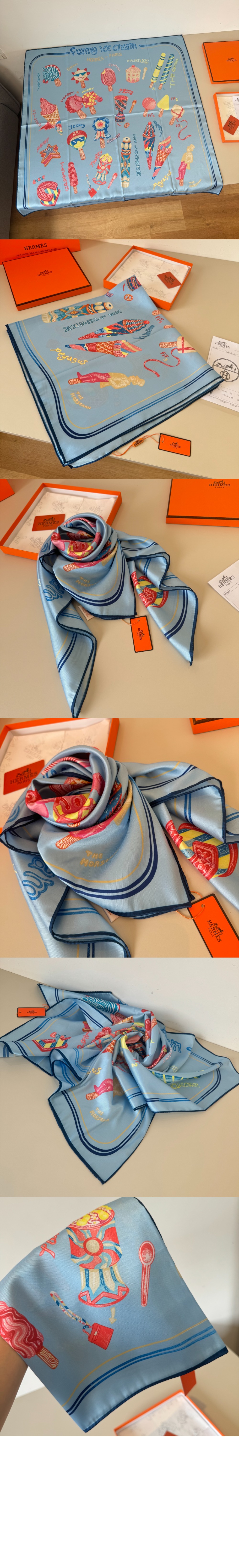 미러급레플리카사이트 | 명품레플리카 전문 쇼핑몰  | A퀄리티 - Funny Ice Cream 스카프 90 &gt; 에르메스