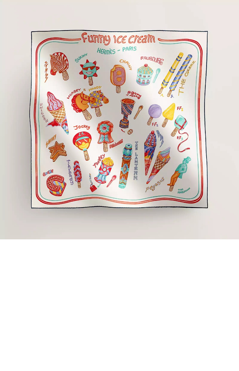 미러급레플리카사이트 | 명품레플리카 전문 쇼핑몰  | A퀄리티 - Funny Ice Cream 스카프 90 &gt; 에르메스