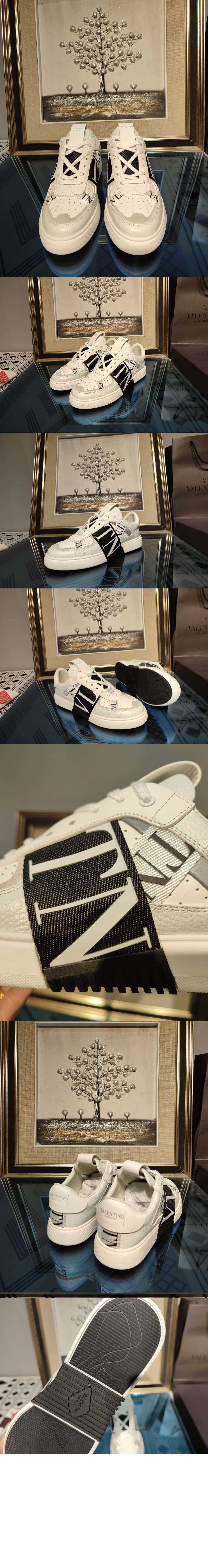 미러급레플리카사이트 | 명품레플리카 전문 쇼핑몰  | A퀄리티 - 송아지 가죽 패브릭 밴드 VL7N 로우탑 스니커즈 &gt; 발렌티노