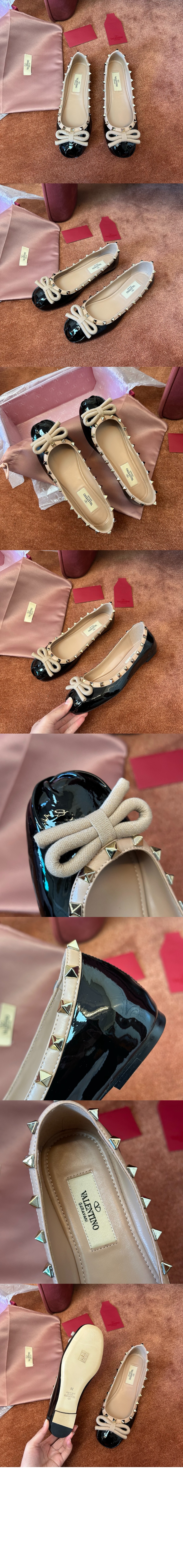 미러급레플리카사이트 | 명품레플리카 전문 쇼핑몰  | A퀄리티 - 락스터드 페이턴트 가죽 발레리나 &gt; 발렌티노