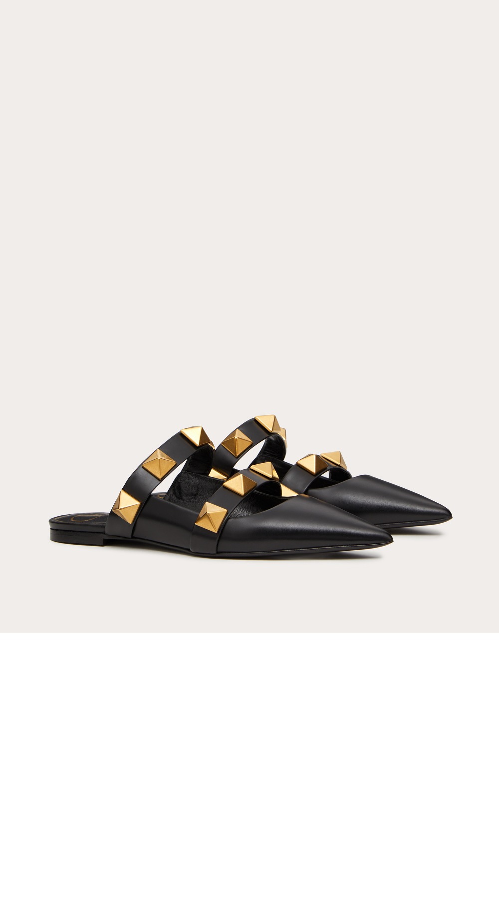 미러급레플리카사이트 | 명품레플리카 전문 쇼핑몰  | A퀄리티 - 로만 스터드 송아지 가죽 플랫 뮬 &gt; 발렌티노