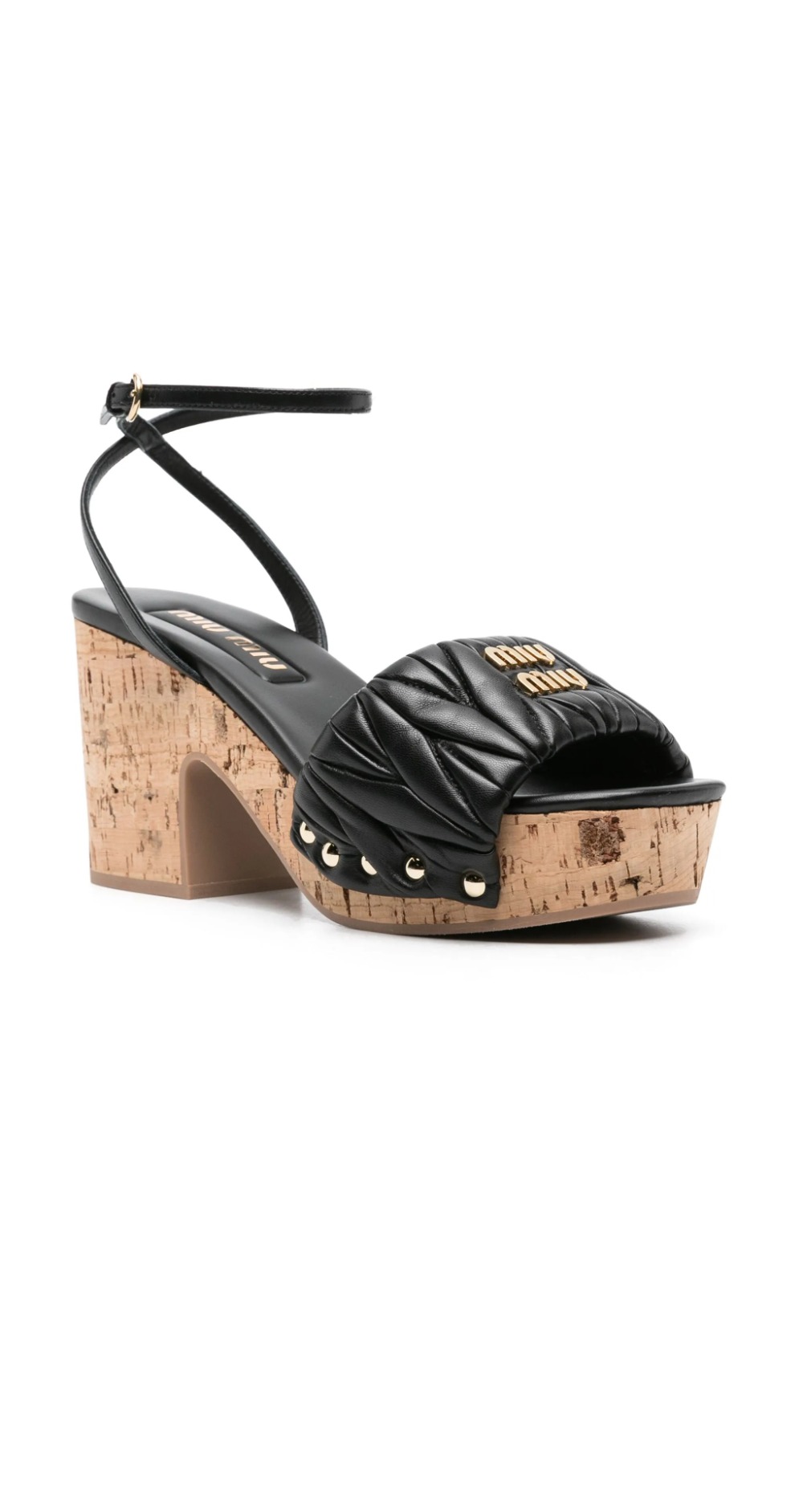 미러급레플리카사이트 | 명품레플리카 전문 쇼핑몰  | A퀄리티 - 코르크 굽 퀼팅 나파 가죽 샌들 5XZ482 &gt; 미우미우