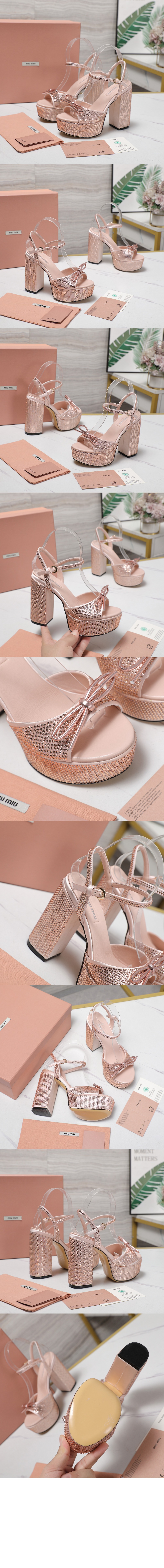 미러급레플리카사이트 | 명품레플리카 전문 쇼핑몰  | A퀄리티 - 크리스털 장식 플랫폼 샌들 5XP908 &gt; 미우미우