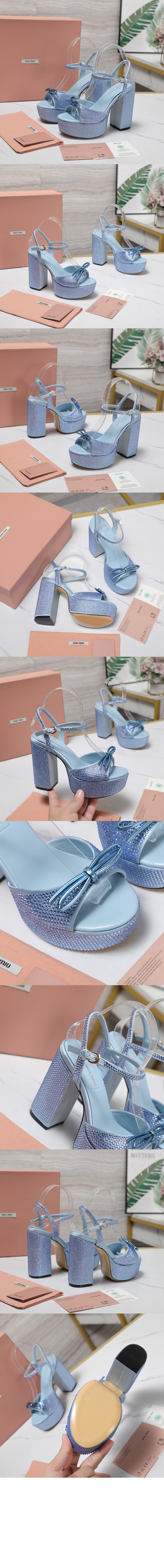 미러급레플리카사이트 | 명품레플리카 전문 쇼핑몰  | A퀄리티 - 크리스털 장식 플랫폼 샌들 5XP908 &gt; 미우미우