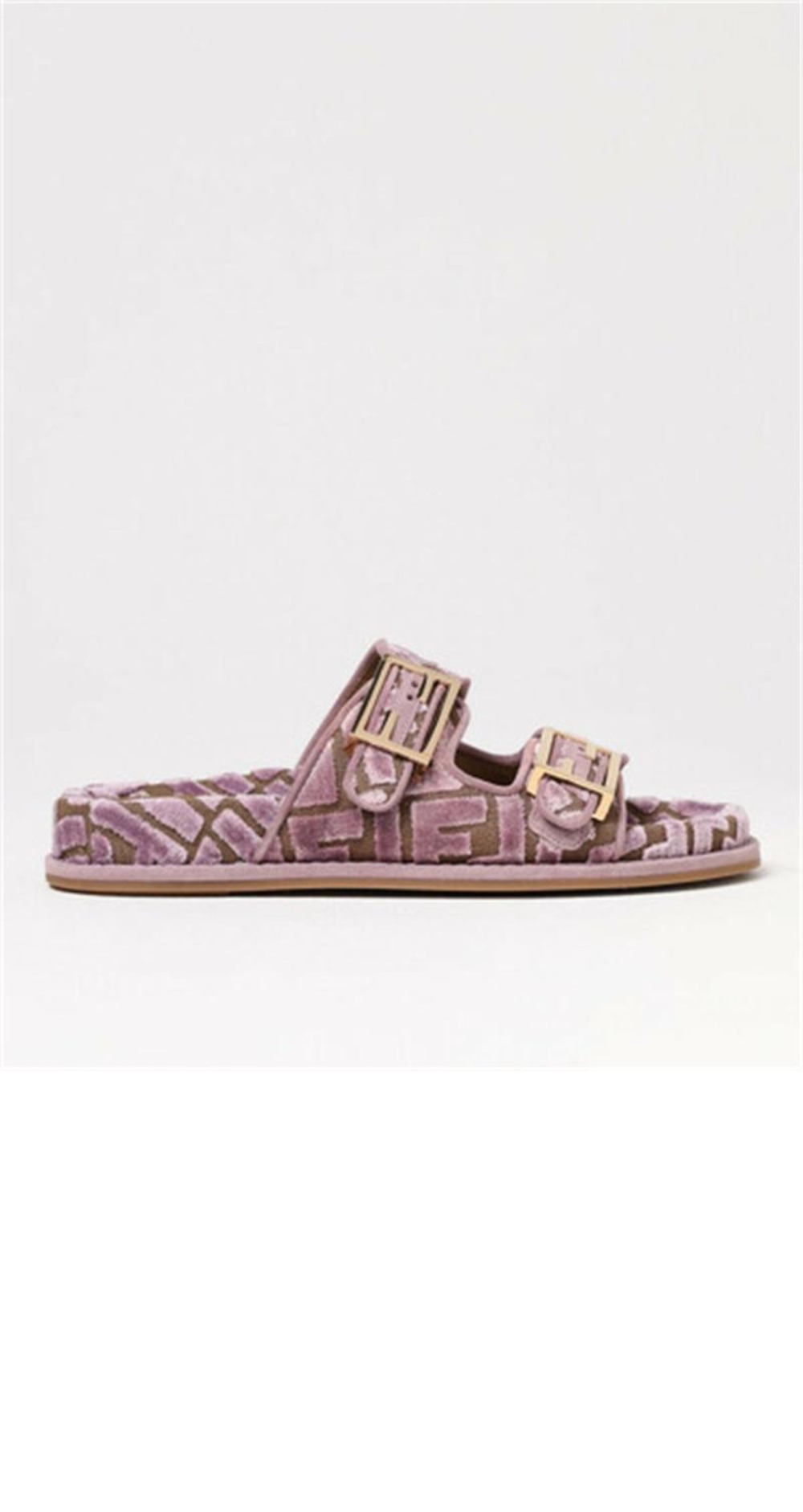 미러급레플리카사이트 | 명품레플리카 전문 쇼핑몰  | A퀄리티 - 모브 핑크 FF 자카드 벨벳 슬라이드 8X8326 > 펜디