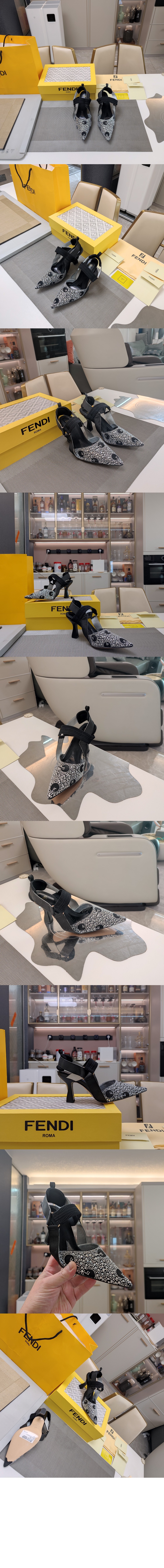 미러급레플리카사이트 | 명품레플리카 전문 쇼핑몰  | A퀄리티 - 콜리브리 매쉬 라인스톤 하이힐 슬링백 8J8585 &gt; 펜디