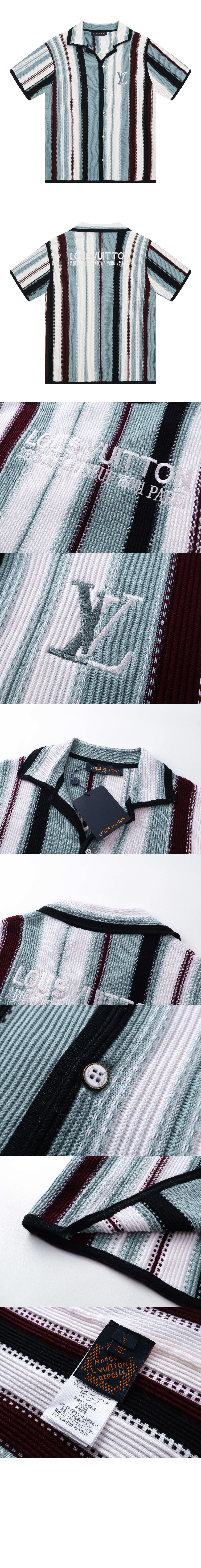 미러급레플리카사이트 | 명품레플리카 전문 쇼핑몰  | A퀄리티 - 스트라이프드 크로셰 쇼트 슬리브드 셔츠 &gt; 루이비통