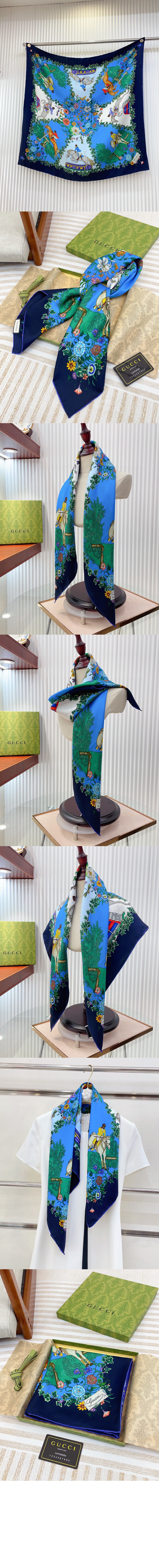 미러급레플리카사이트 | 명품레플리카 전문 쇼핑몰  | A퀄리티 - 프린트 실크 트윌 까레 810870 &gt; 구찌