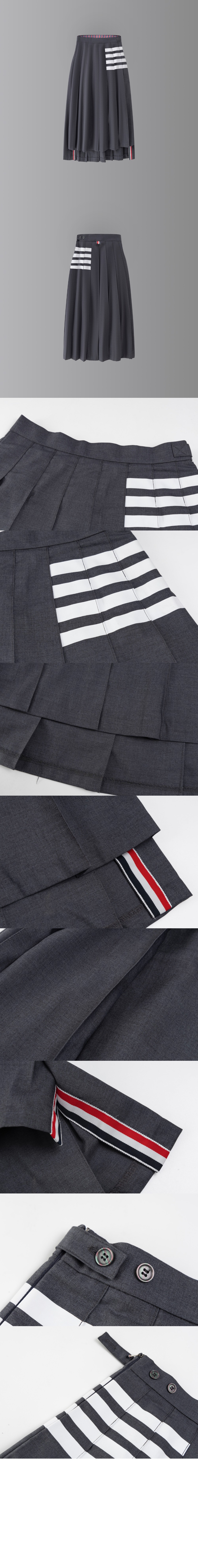 미러급레플리카사이트 | 명품레플리카 전문 쇼핑몰  | A퀄리티 - 플레인 위브 4바 플리츠 미디 스커트 &gt; 톰브라운