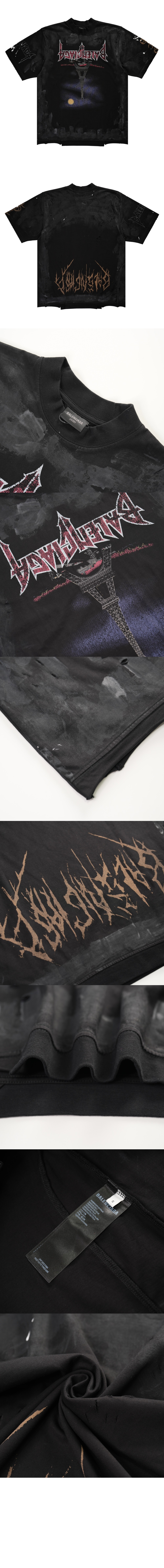 미러급레플리카사이트 | 명품레플리카 전문 쇼핑몰  | A퀄리티 - 파리 문 업사이드 다운 오버사이즈 티셔츠 &gt; 발렌시아가