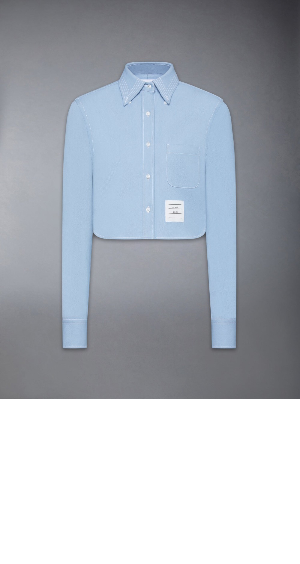 미러급레플리카사이트 | 명품레플리카 전문 쇼핑몰  | A퀄리티 - 데님 클래식 크롭 롱 슬리브 셔츠 &gt; 톰브라운