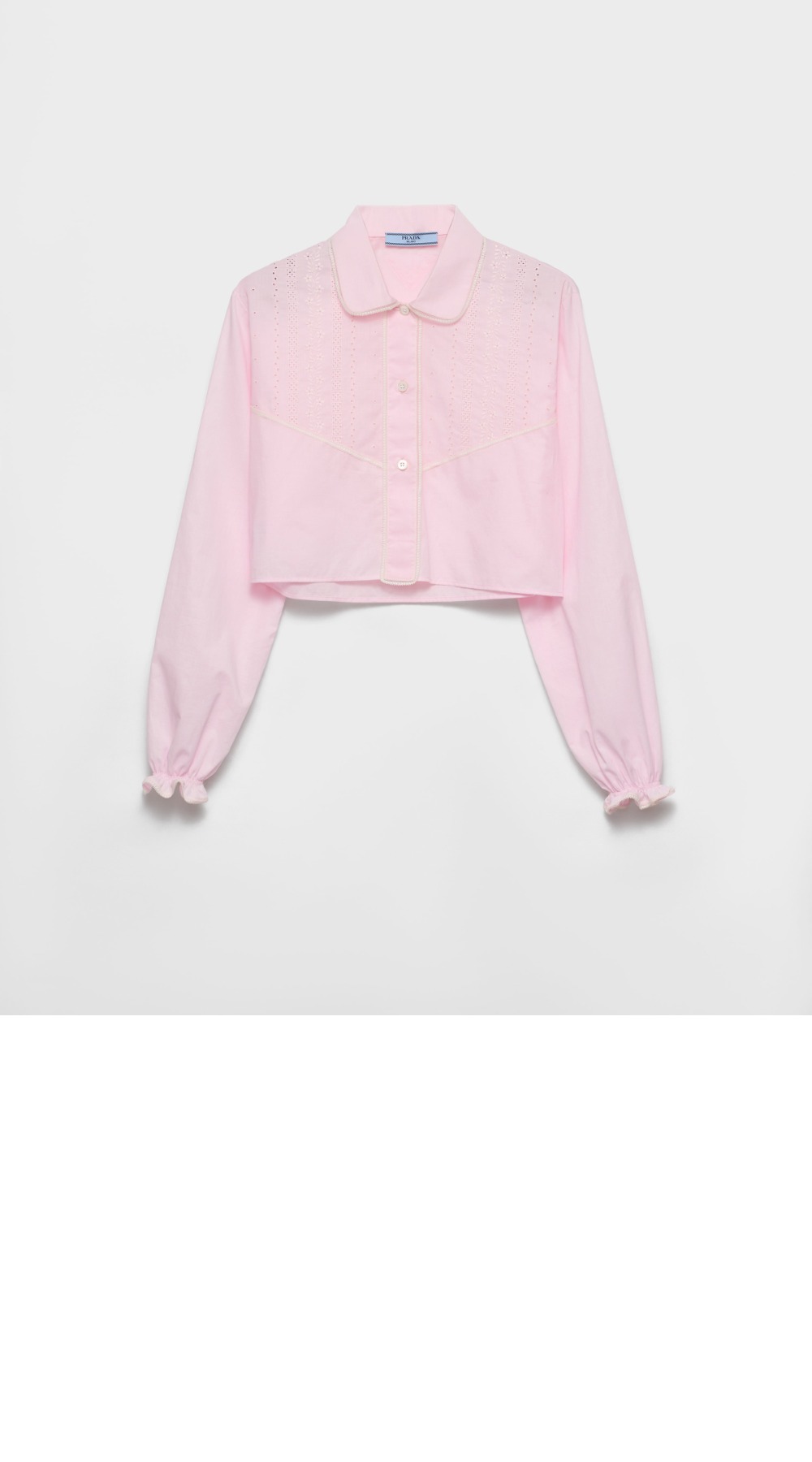 미러급레플리카사이트 | 명품레플리카 전문 쇼핑몰  | A퀄리티 - 자수 크롭 바티스트 셔츠 &gt; 프라다