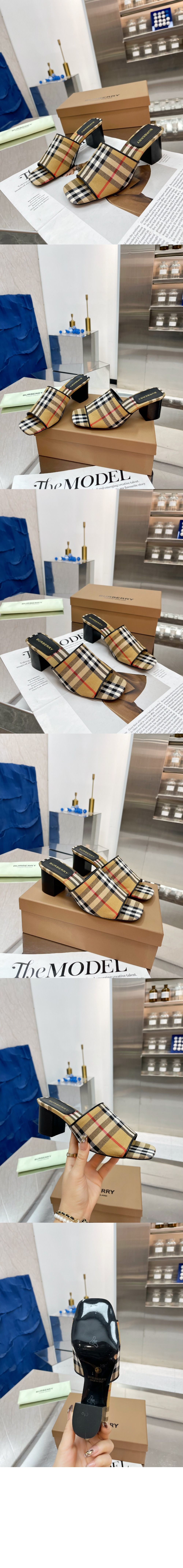 미러급레플리카사이트 | 명품레플리카 전문 쇼핑몰  | A퀄리티 - 체크 블록 힐 뮬 806550 &gt; 버버리