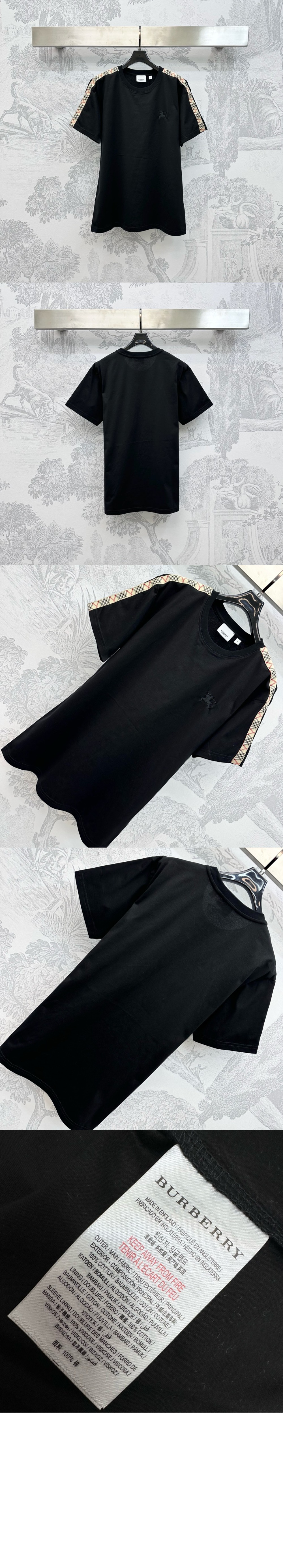 미러급레플리카사이트 | 명품레플리카 전문 쇼핑몰  | A퀄리티 - 체크 트리밍 코튼 티셔츠 &gt; 버버리