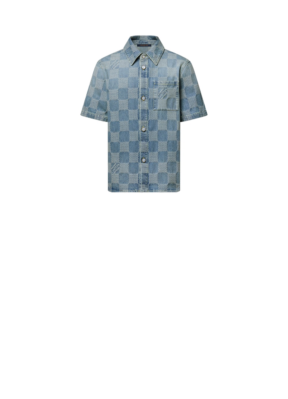 미러급레플리카사이트 | 명품레플리카 전문 쇼핑몰  | A퀄리티 - 다미에 3D 라이트 데님 쇼트 슬리브드 셔츠 > 루이비통