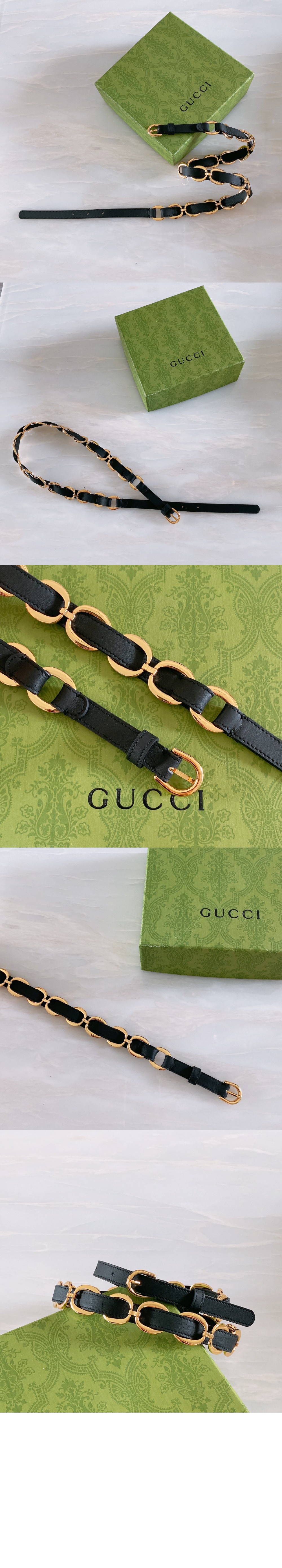 미러급레플리카사이트 | 명품레플리카 전문 쇼핑몰  | A퀄리티 - 체인 디테일 가죽 벨트 620688 > 구찌