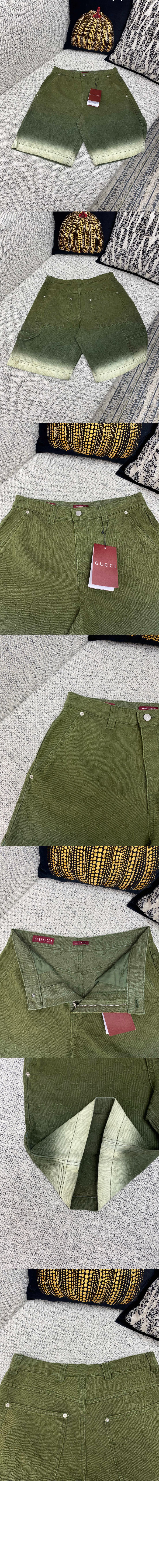 미러급레플리카사이트 | 명품레플리카 전문 쇼핑몰  | A퀄리티 - 표백 GG 코튼 데님 자카드 반바지 &gt; 구찌