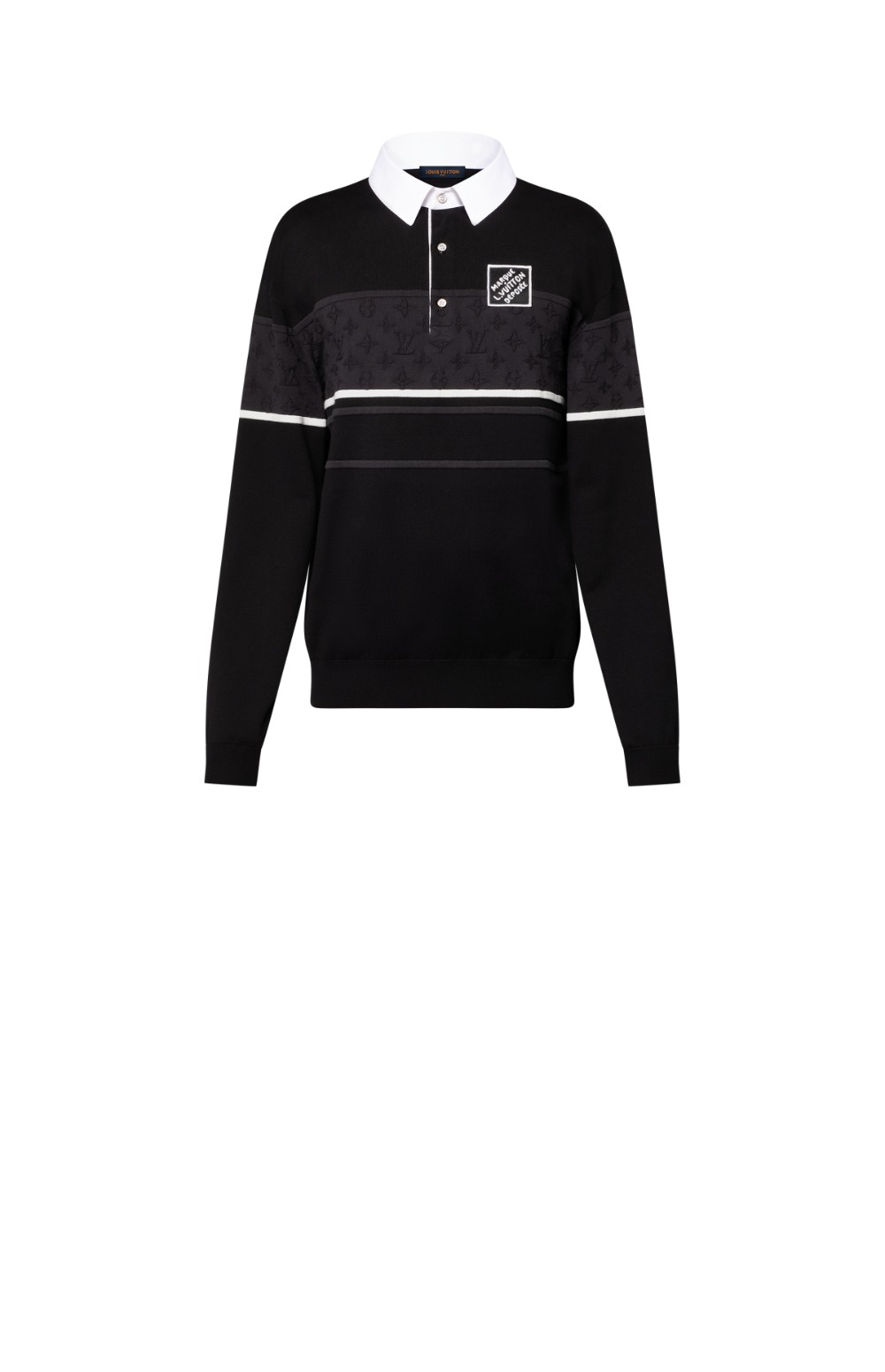 미러급레플리카사이트 | 명품레플리카 전문 쇼핑몰  | A퀄리티 - 모노그램 자카드 롱 슬리브드 폴로 셔츠 > 루이비통