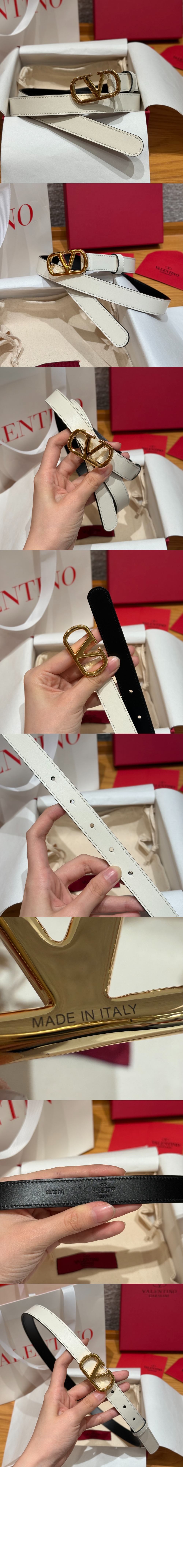 미러급레플리카사이트 | 명품레플리카 전문 쇼핑몰  | A퀄리티 - 반짝이는 송아지 가죽의 브이로고 시그니처 벨트 &gt; 발렌티노