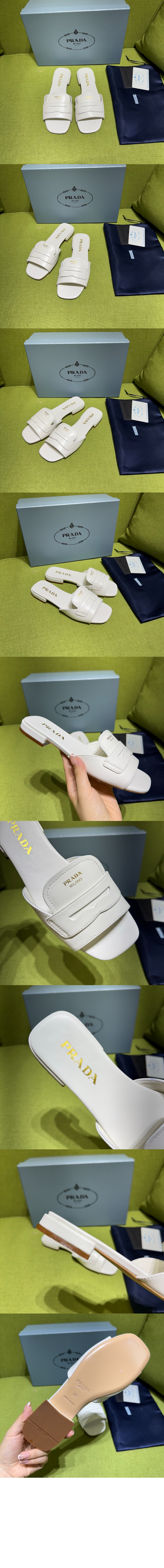 미러급레플리카사이트 | 명품레플리카 전문 쇼핑몰  | A퀄리티 - 가죽 슬라이드 샌들 1XX781 > 프라다