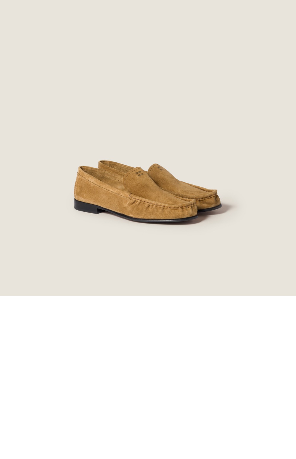 미러급레플리카사이트 | 명품레플리카 전문 쇼핑몰  | A퀄리티 - 로고가 새겨진 스웨이드 로퍼 5D499E &gt; 미우미우