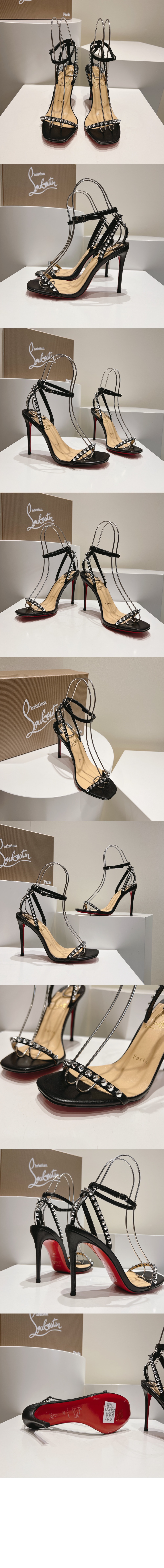 미러급레플리카사이트 | 명품레플리카 전문 쇼핑몰  | A퀄리티 - 일자 스터드 힐 샌들 3220013 > 루부탱