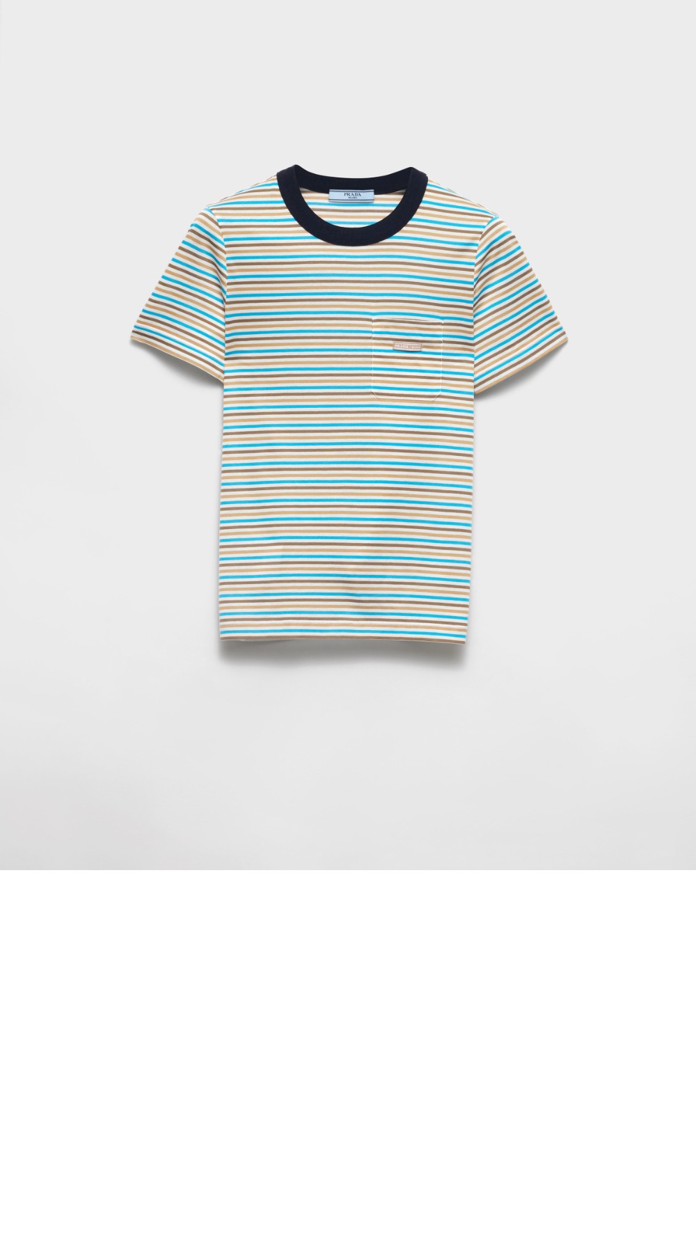 미러급레플리카사이트 | 명품레플리카 전문 쇼핑몰  | A퀄리티 - 스트라이프 라일 코튼 티셔츠 > 프라다