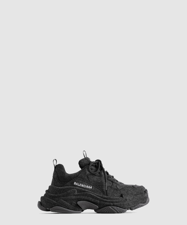 TRIPLE S 데님 스니커즈 536737