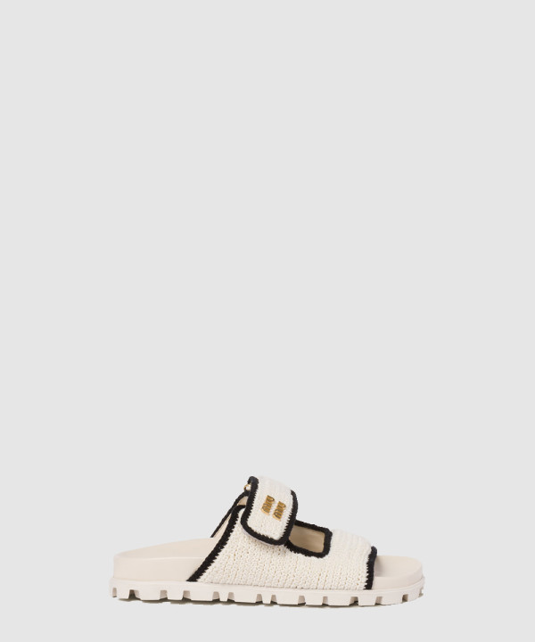 크로셰 니트 슬라이드 샌들 5XX641