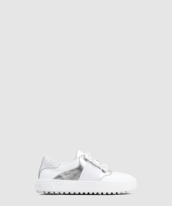 다이아몬드 버클 가죽 스니커즈 6873