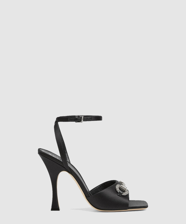 크리스탈 호스빗 장식이 있는 샌들 834344