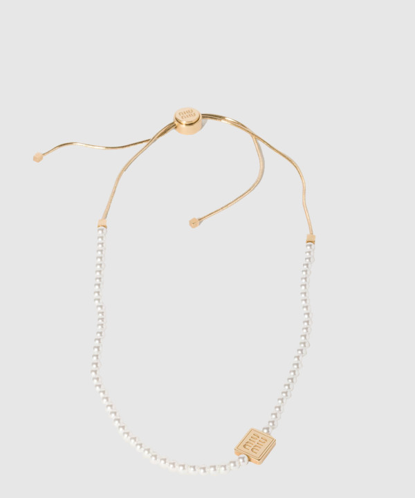 진주 및 메탈 초커 5IC066