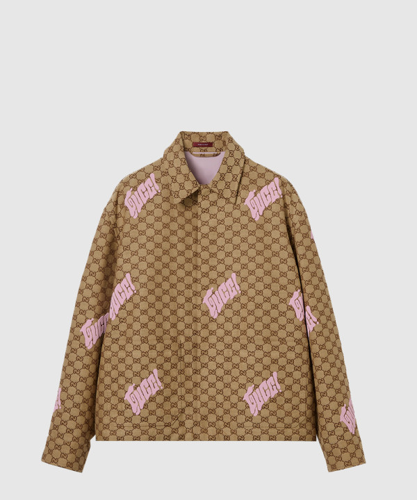 자수 캔버스 리넨 블렌드 재킷