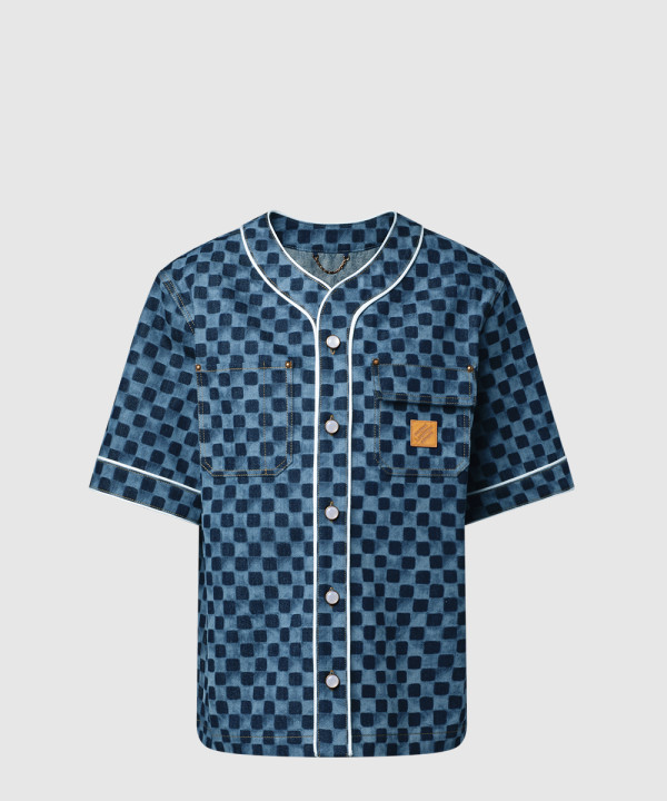 Damier 데님 야구 셔츠